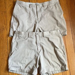 Pair of Land’s End Khaki Shorts - Size 40